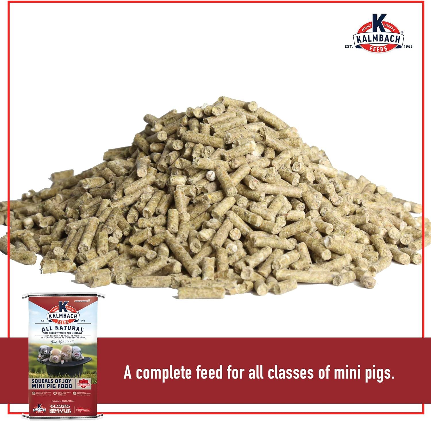 Kalmbach Feeds Squeals of Joy Mini Pig Food, 25 lb