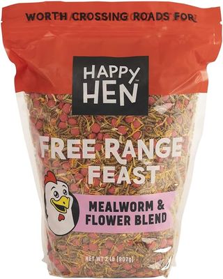 Happy Hen Free Range Feast Mealworm &amp; Flower Blend 2 lb bag