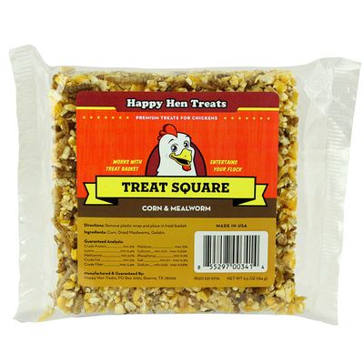 Happy Hen Treats Mealworm &amp; Corn Treat Square for Chickens, 6.5-oz bar