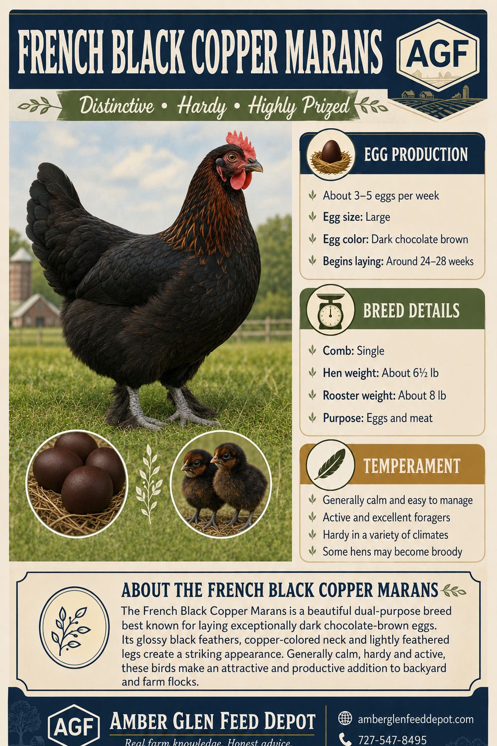 Hoovers French Copper Black Marans