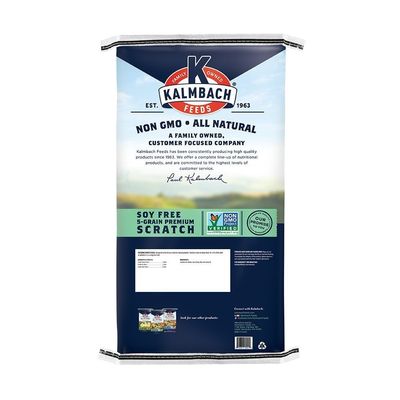 Kalmbach 5 Grain Scratch Non-Gmo Soy Free Chicken Feed 50lb