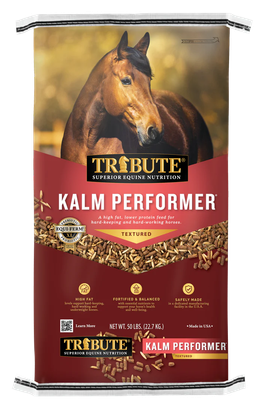 Kalm Performer®, Textured, High Fat Equine Horse Feed 50lb bag