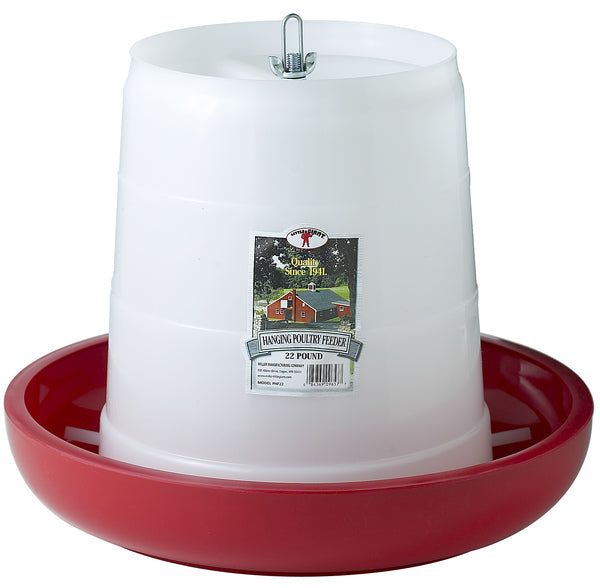 Miller Little Giant Plastic Hanging Poultry Feeder, 22-lb
