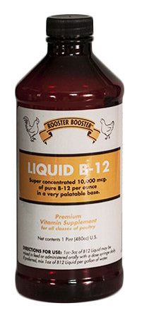 Rooster Booster Liquid B-12 Poultry Supplement 16-oz