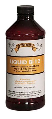 Rooster Booster Liquid B-12 Poultry Supplement 16-oz