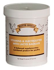 Rooster Booster Vitamins &amp; Electrolytes with Lacto Bacillus Poultry Supplement 8 oz
