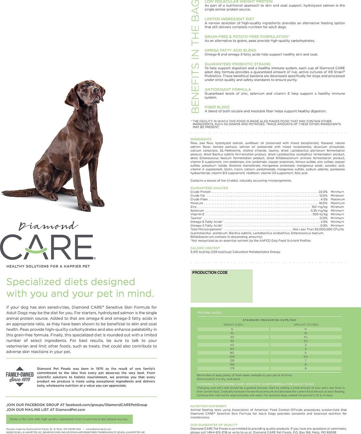 Diamond Care Sensitive Skin Formula Adult Limited Ingredient Grain-Free Dry Dog Food