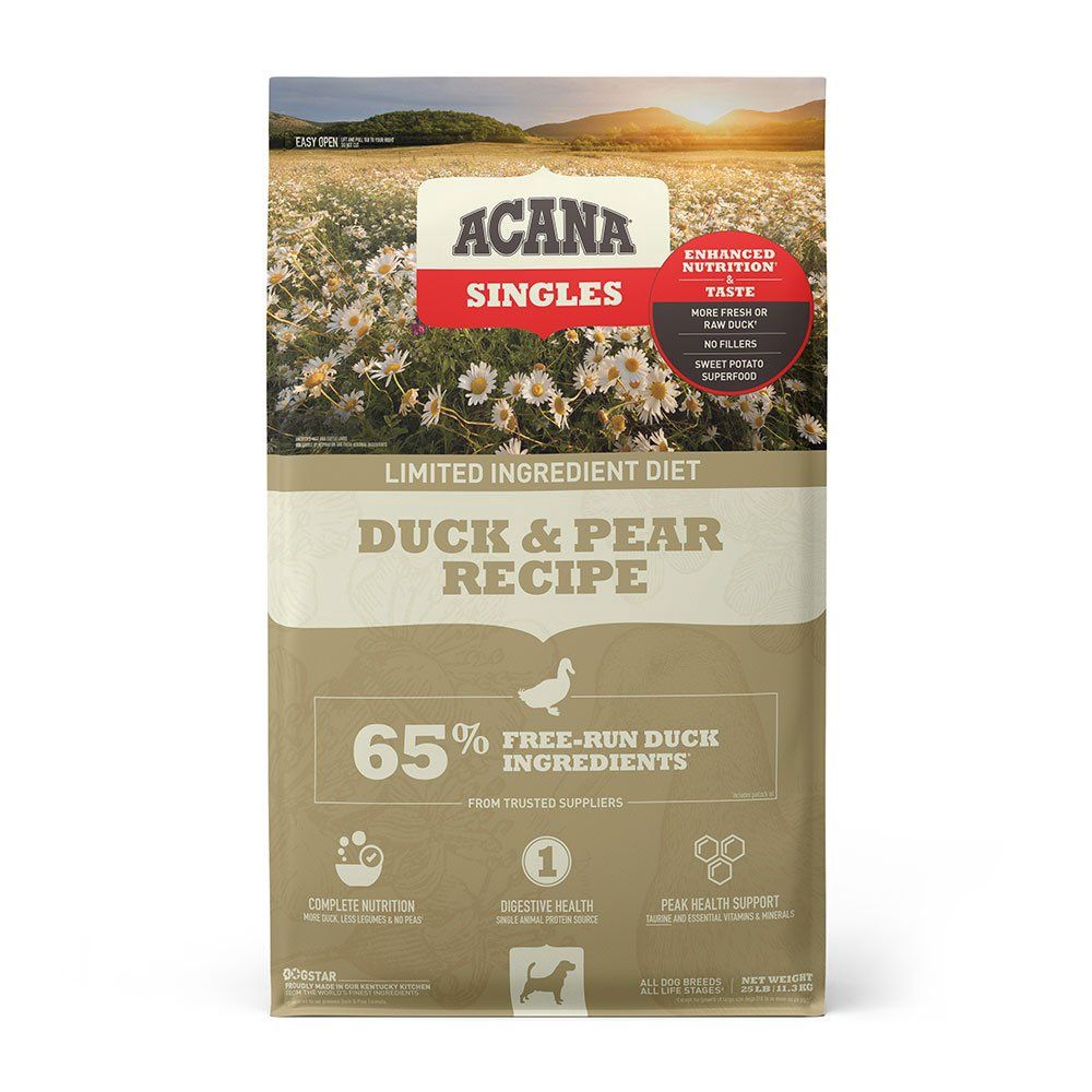 ACANA Singles Duck &amp; Pear Recipe Dog Food, Size: 13 lb bag