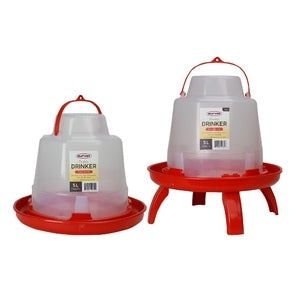 Poultry Drinker w/ Fill Cap with and without legs multiple sizes, Size: 5L without legs