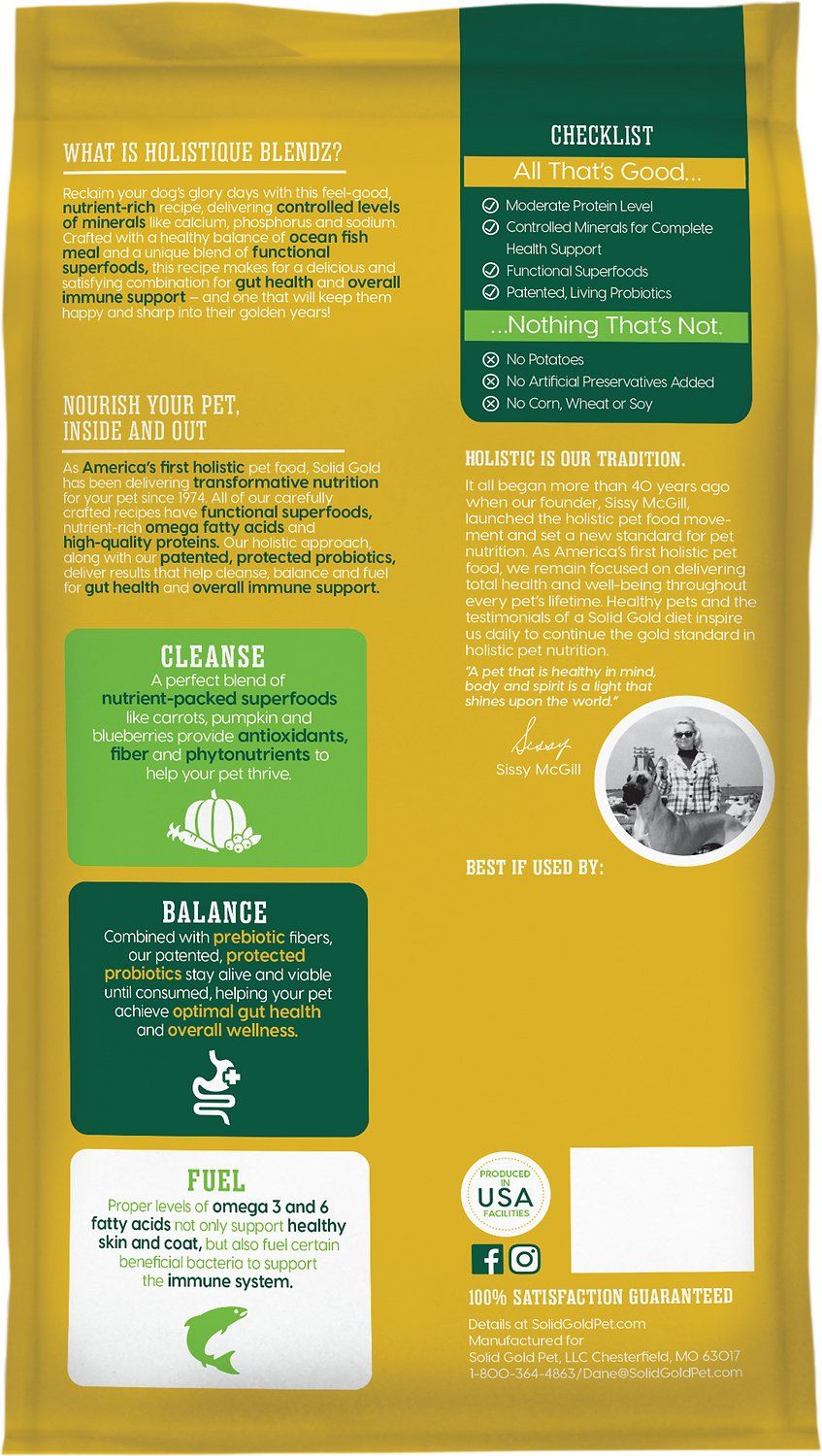 Solid Gold Holistique Blendz Oatmeal Barley &amp; Ocean Fish Complete Health Dog Food