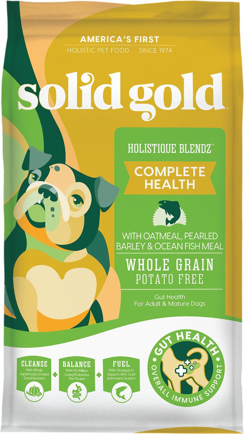 Solid Gold Holistique Blendz Oatmeal Barley &amp; Ocean Fish Complete Health Dog Food, Size: 4lb