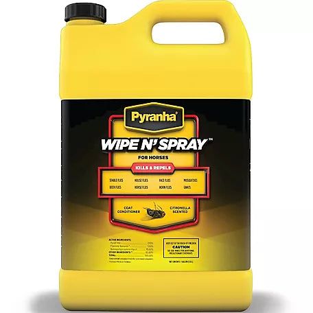 Pyranha Wipe N' Spray Horse Fly Repellent, Various Sizes, Size: 1 Gallon