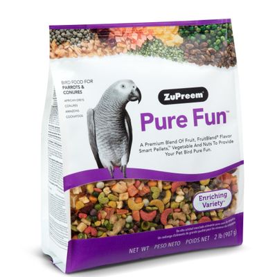 ZuPreem Pure Fun Enriching Variety Parrots &amp; Conures Bird Food, 2-lb