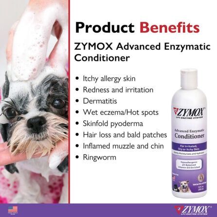 Zymox Advanced Enzymatic Conditioner for Dogs &amp; Cats, 12-oz