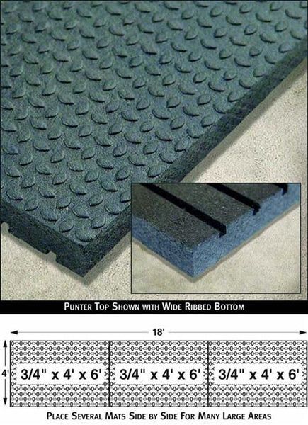 Heavy Rubber Stall Mat, 4'X 6' 3/4"