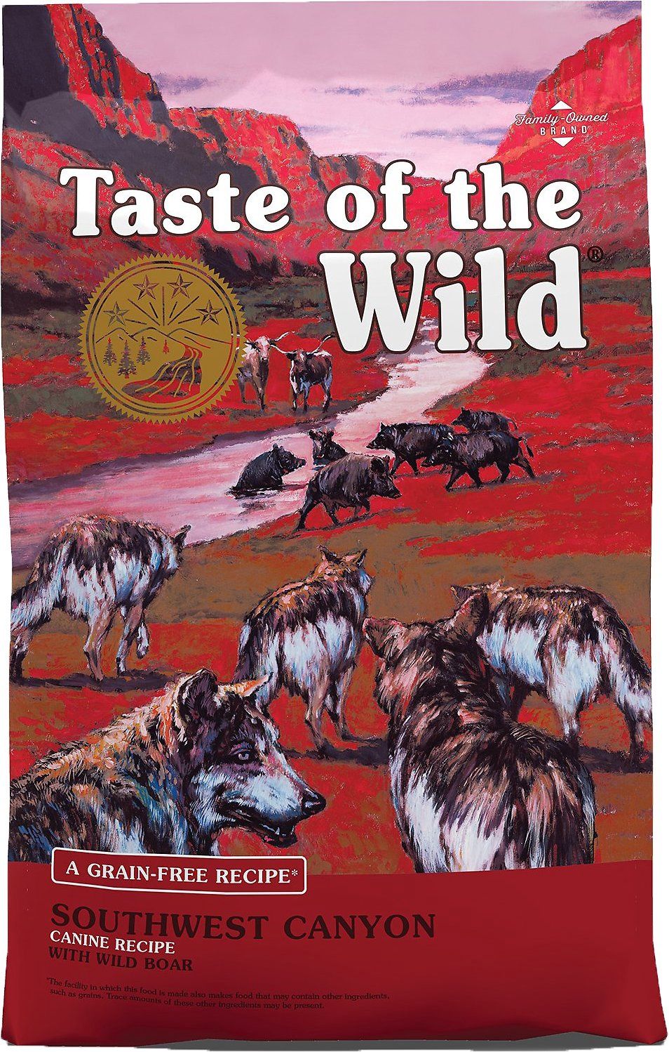 Taste of the Wild Southwest Canyon Wild Boar Grain Free Dog Food, Size: 5Lb