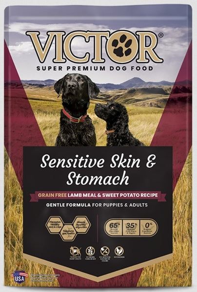 Victor Sensitive Skin &amp; Stomach Lamb Meal &amp; Sweet Potato Recipe Grain Free, Size: 5 lb bag