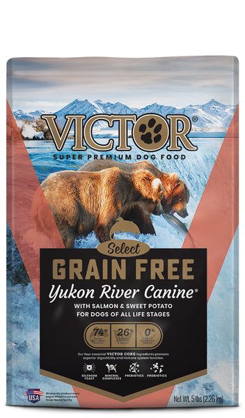 Victor Yukon River Salmon &amp; Sweet Potato Grain-Free Dry Dog Food, 30-lb, Sizes: 5lb bag