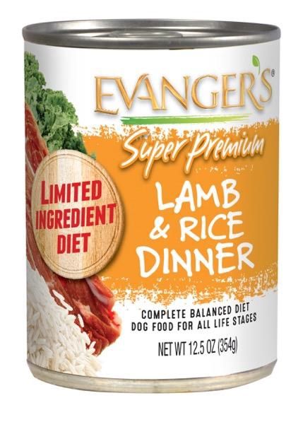 Evanger's Lamb &amp; Rice Super Premium Lamb &amp; Rice Dog Food, Size: 12.8 oz can
