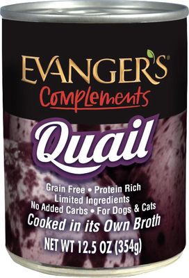 Evangers Grain Free Quail Dog Cat Wet Food