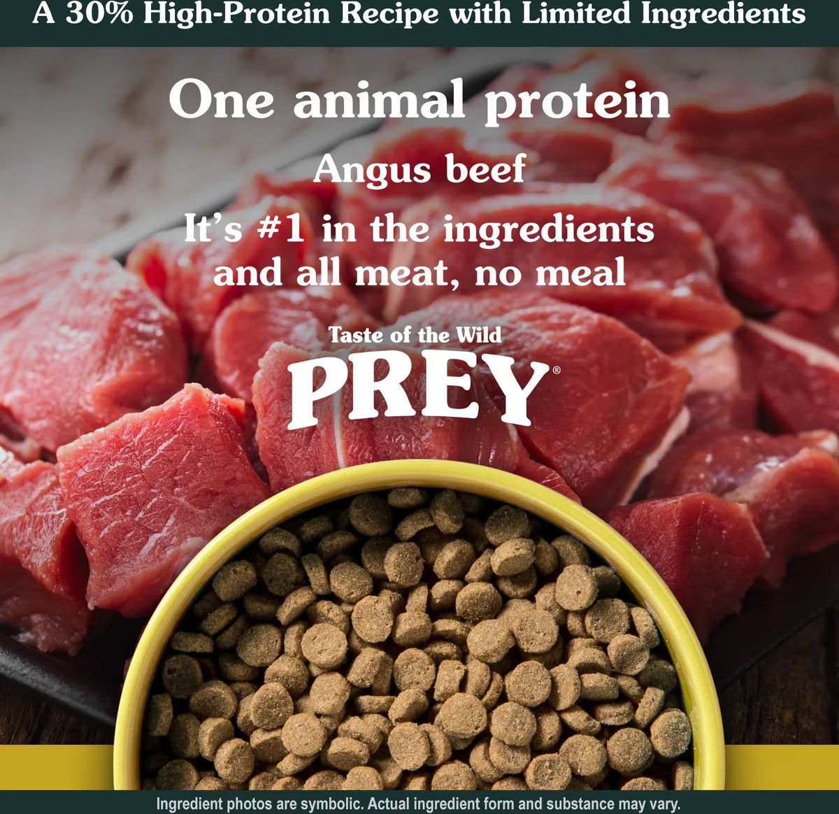 Taste of the Wild PREY Angus Beef Formula Limited Ingredient Recipe Dry Cat Food, Size: 6 lb bag