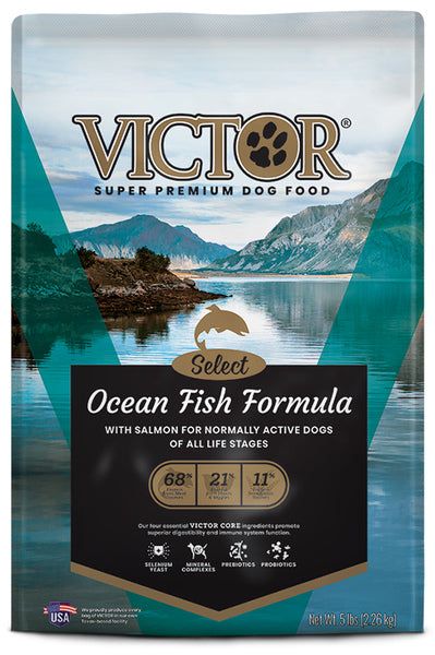 Victor Ocean Fish Formula with Alaskan Salmon Gluten-Free Dry Dog Food, Size: 5 lb bag