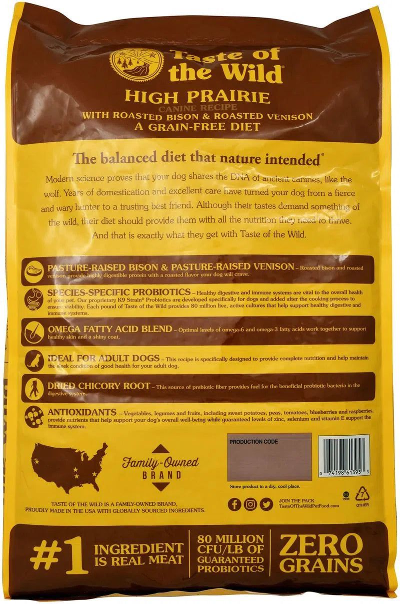 Taste of the Wild High Prairie Roasted Bison &amp; Venison Dog Grain Free Dog Food