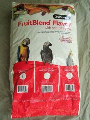 ZuPreem FruitBlend with Natural Fruit Flavors Large Bird Food, Macaws, Amazons, Cockatoos