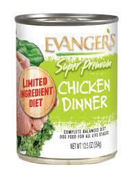 Evanger's Super Premium For Dogs Cooked Chicken Dinner with Chunks, Size: 12.5 oz can