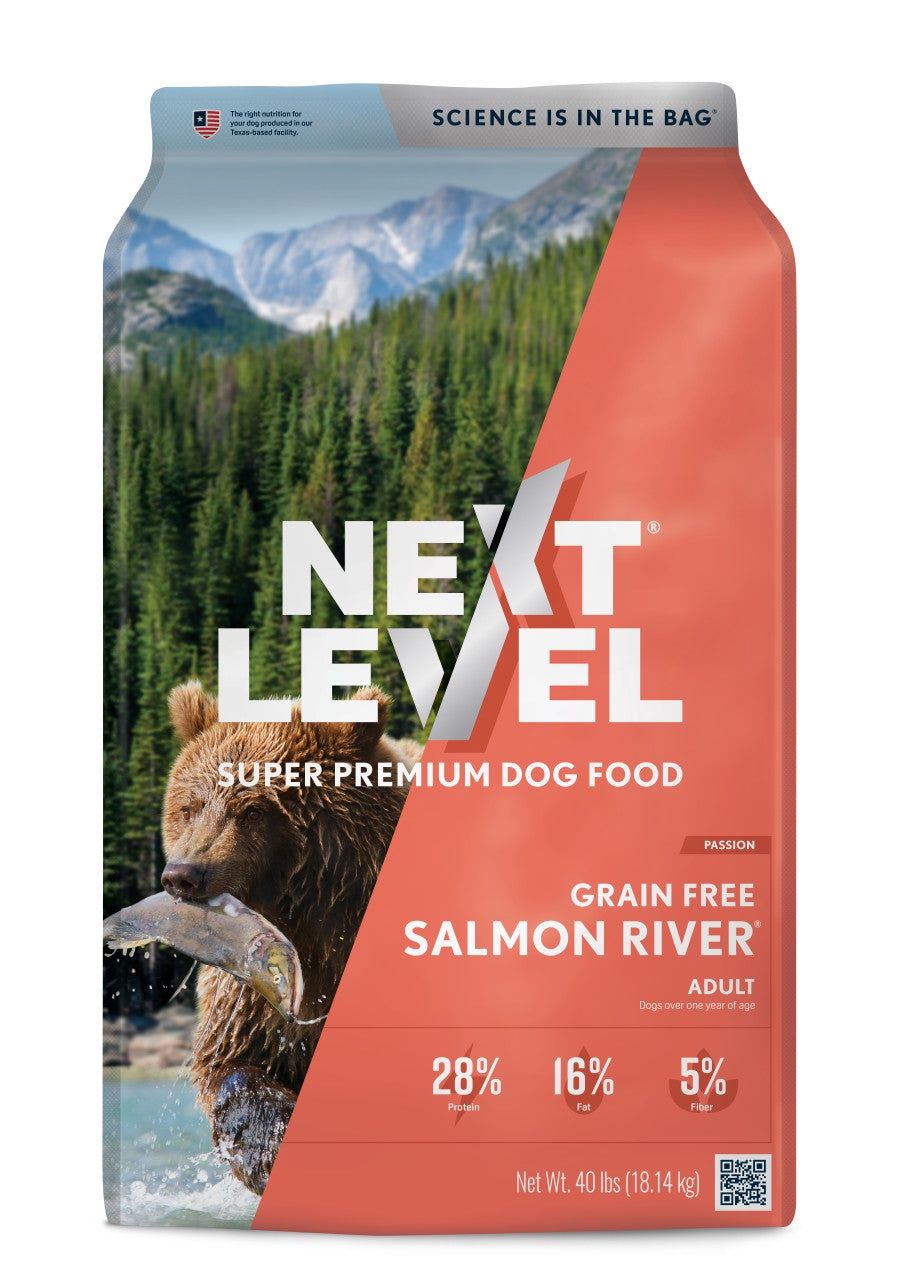 Next Level Salmon River Grain-Free Adult Dry Dog Food, Size: 4 lb bag