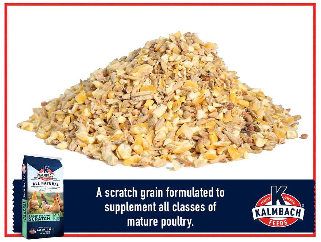 Kalmbach Feeds All Natural 5-Grain Premium Scratch Chicken Feed 50lb, Size: 10 lb bag