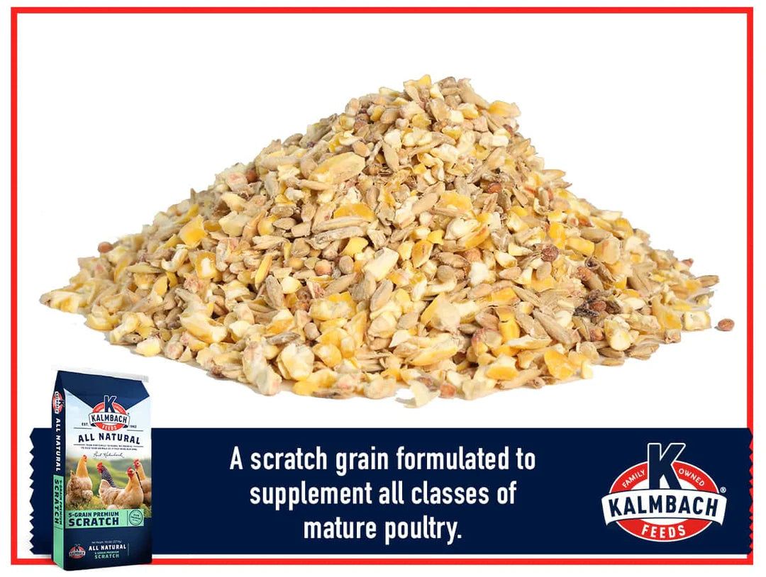 Kalmbach Feeds All Natural 5-Grain Premium Scratch Chicken Feed 50lb