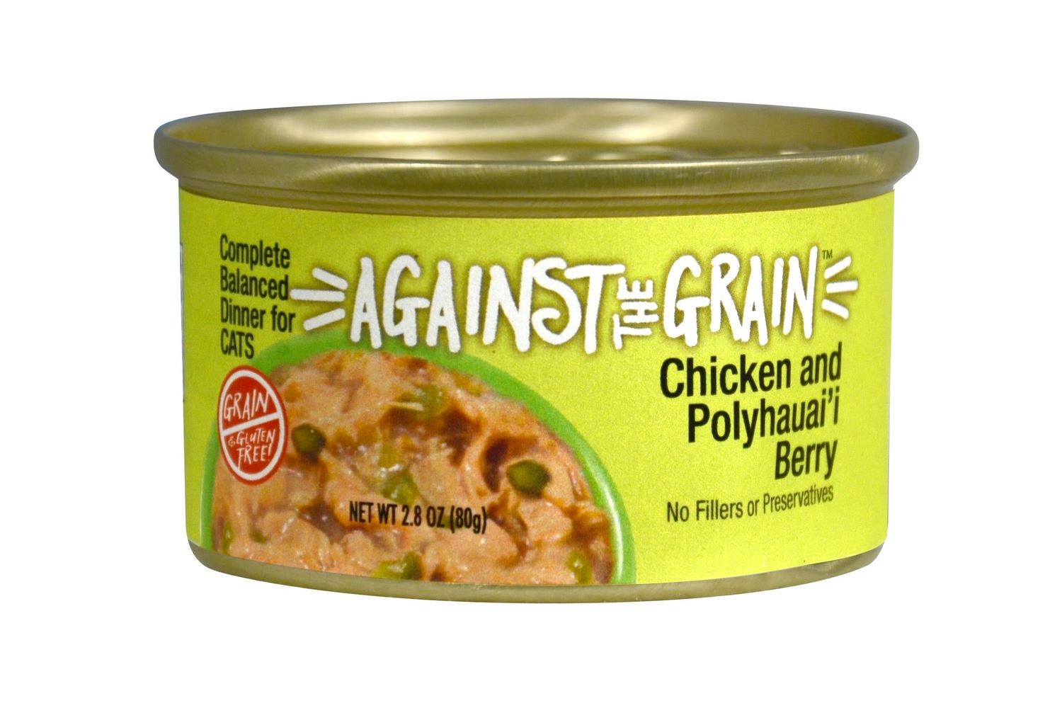 Evanger's Against the Grain Chicken &amp; Polyhauai'I Berry Dinner Cat, Size: 2.8 oz can