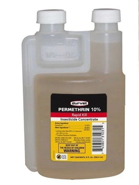 Durvet Permethrin 10% Multi Species concentrate spray, Size: 8 oz