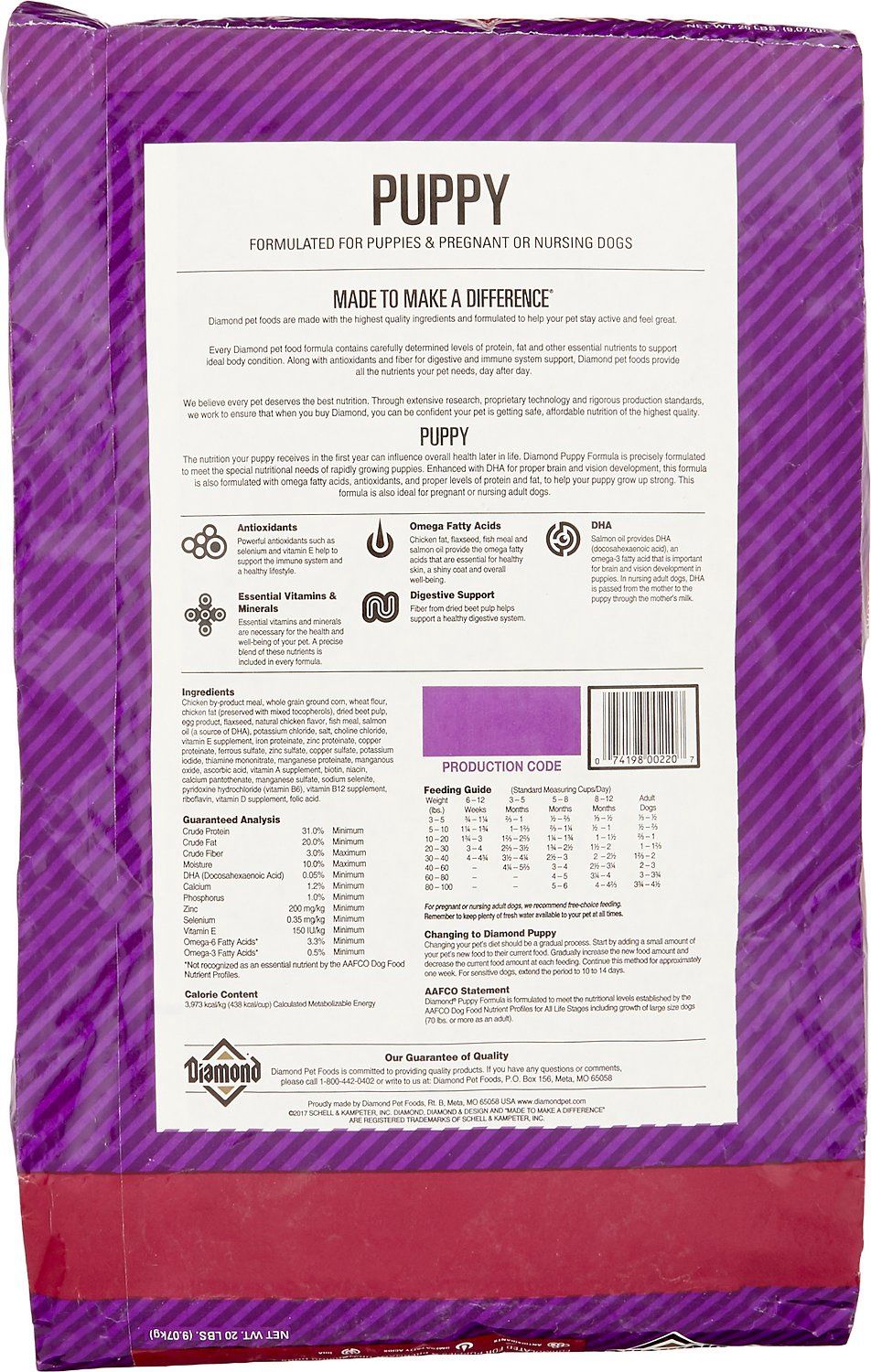 Diamond Puppy Formula Dry Dog Food Various Sizes