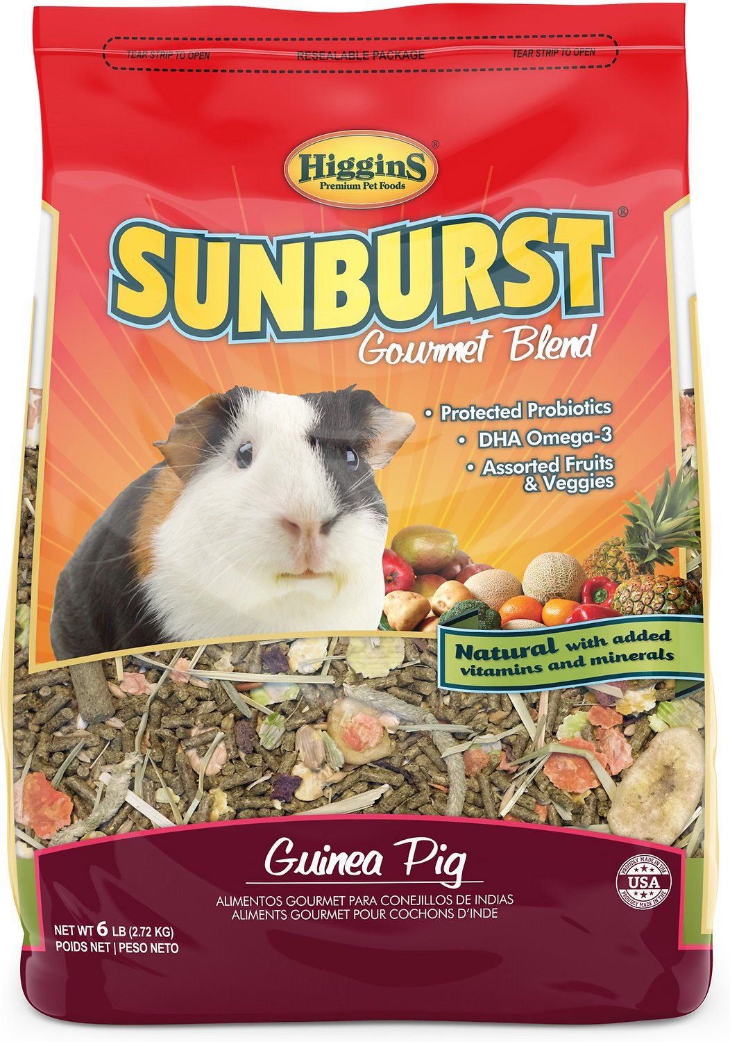 Sunburst Gourmet Blend Guinea Pig, Size: 3 lb bag