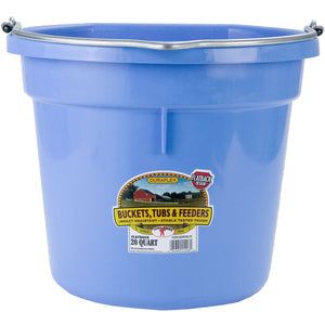 20 qt Flat Back Bucket Multi Color Made in USA, Color: Varies