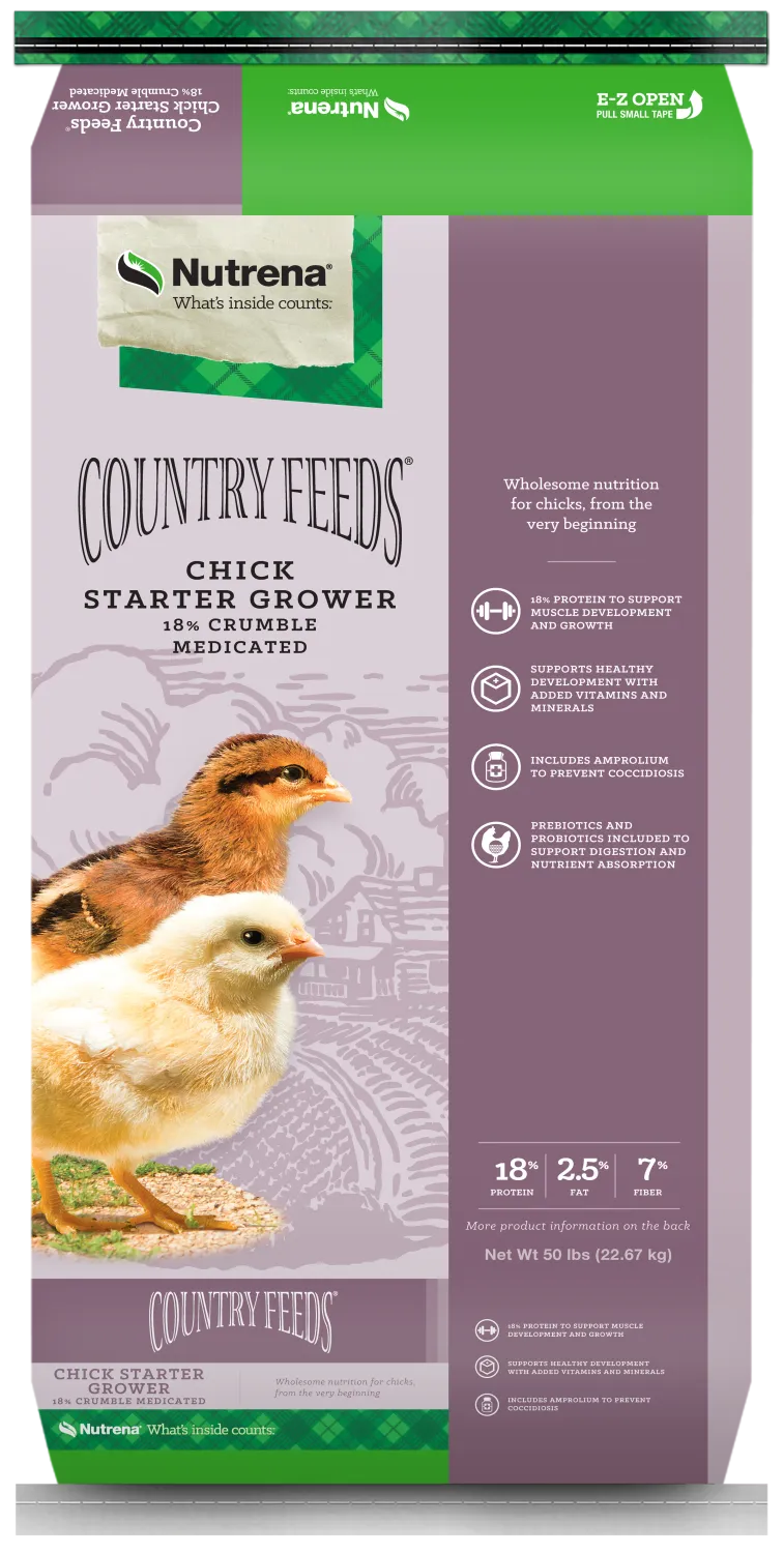 CF Chicken Starter/Grower 18% Crumbles with Corid, Size: 10 lb