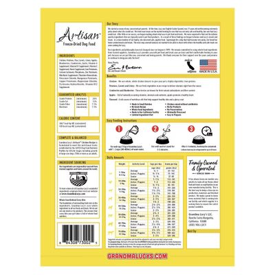 Grandma Lucy's Artisan Chicken Grain-Free Freeze-Dried Dog Food