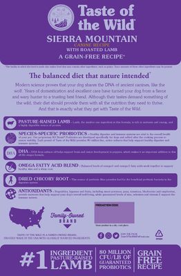 Taste of the Wild Sierra Mountain Grain-Free Dry Dog Food