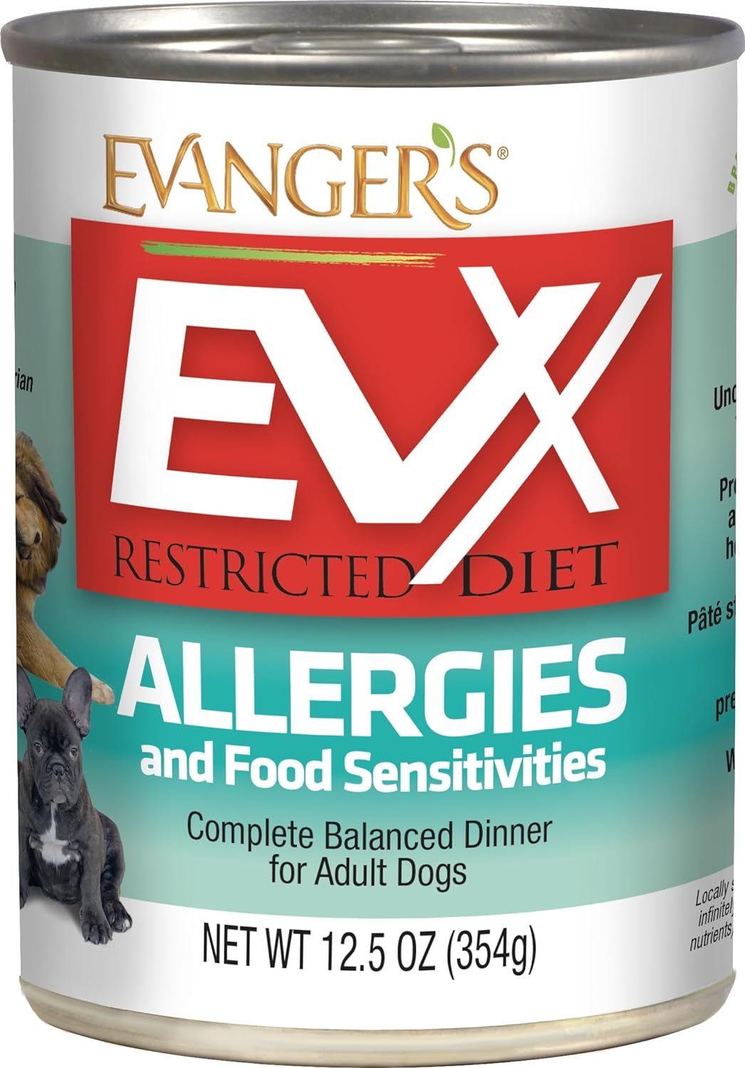 Evangers EVX Allergies &amp; Food Sensitivities for Dogs, Size: 12.5 oz can