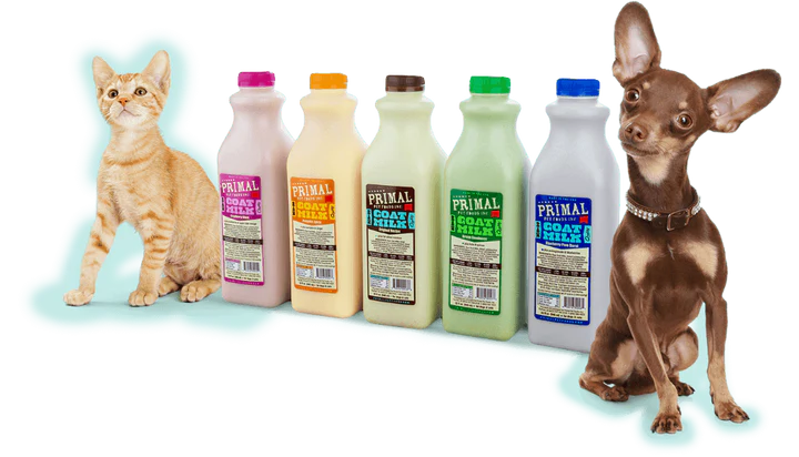 Primal Frozen Raw Goat Milk Multi Flavor Options For Dog or Cat 32oz