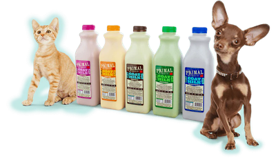 Primal Frozen Raw Goat Milk Multi Flavor Options For Dog or Cat 32oz