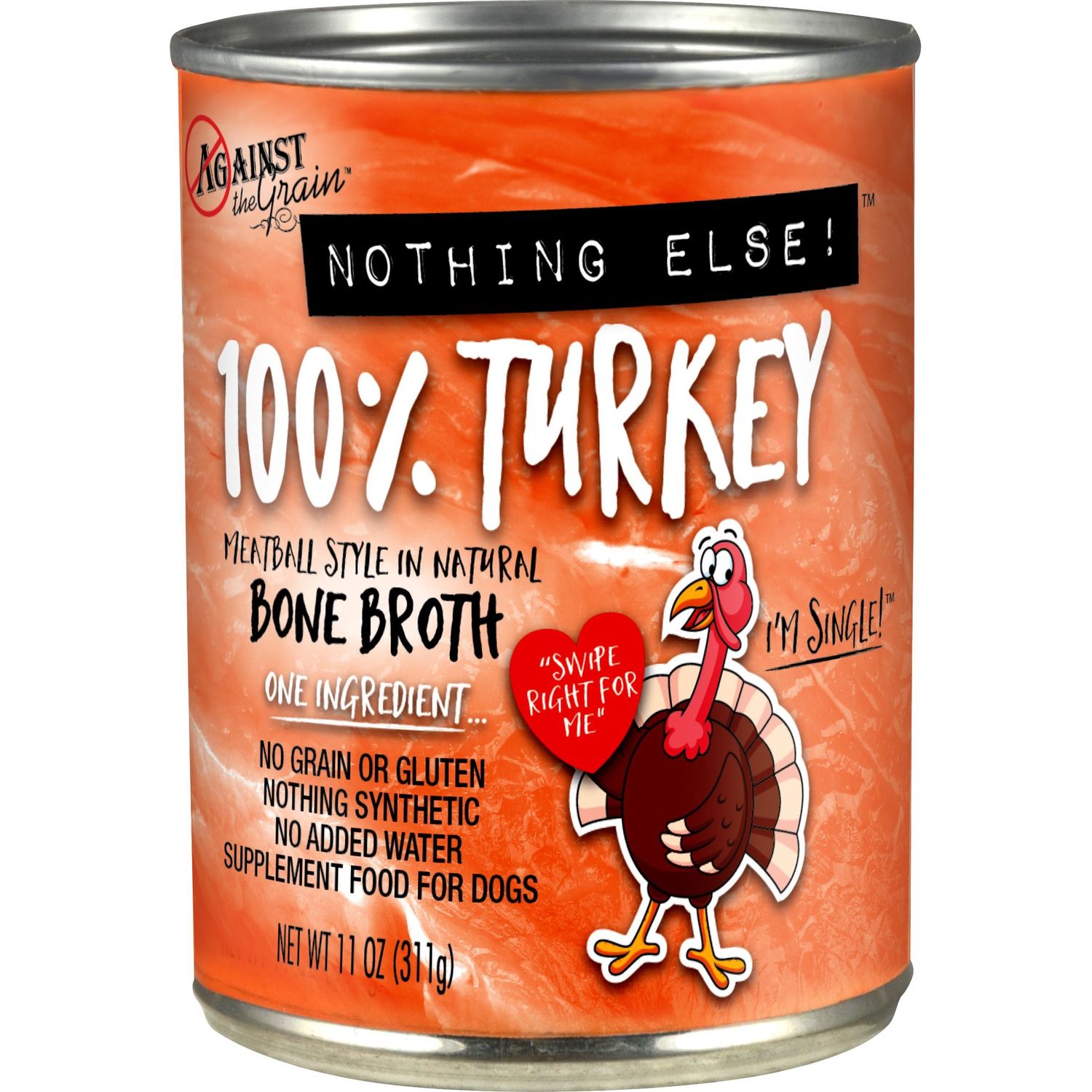 Against the Grain 100% Turkey, Size: 12.5 oz can