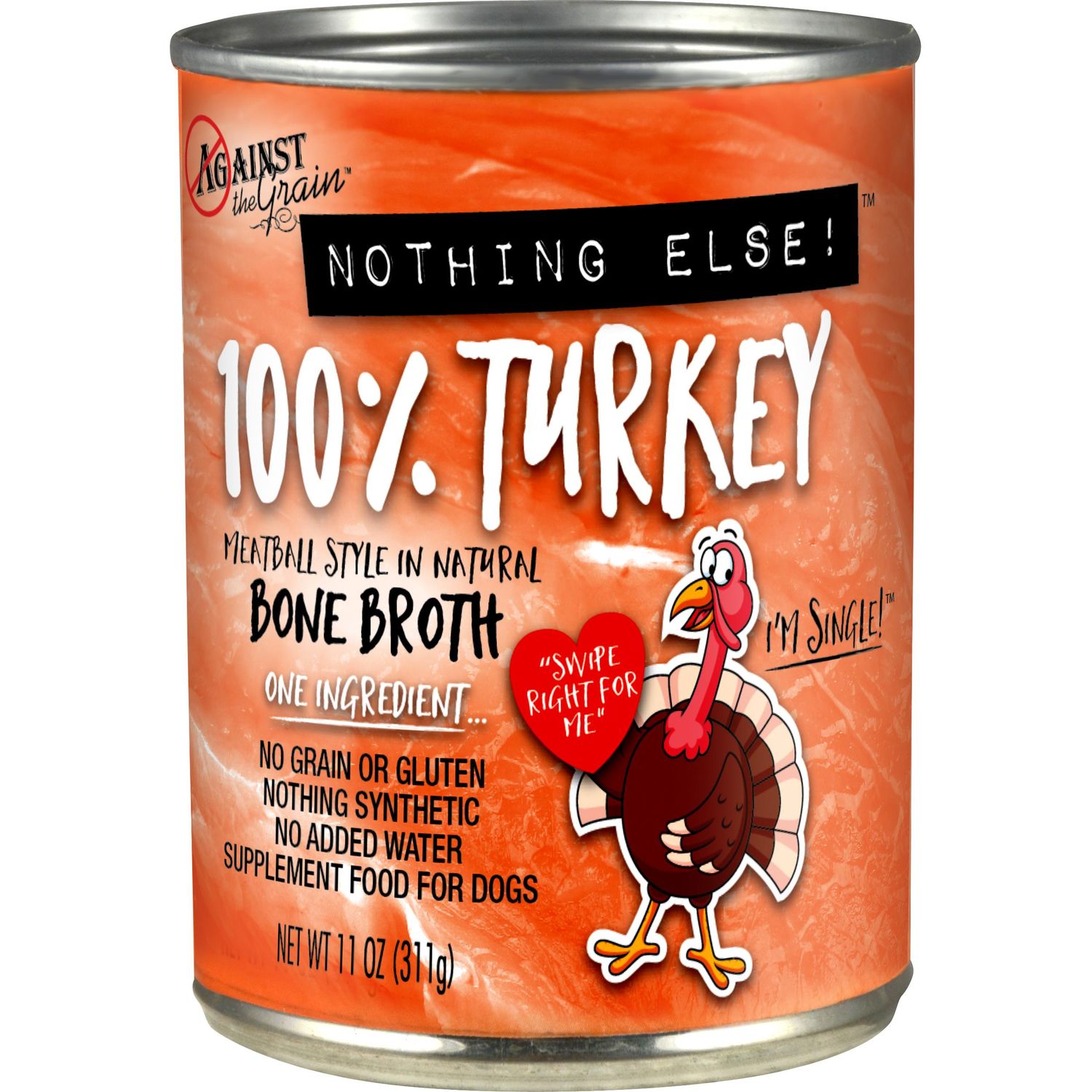Against the Grain 100% Turkey, Size: 12.5 oz can