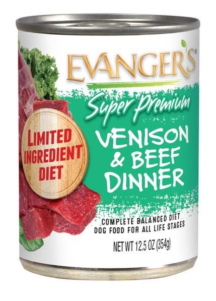 Evanger's Venison &amp; Beef Super Premium Dinner for Dogs, Size: 12.5 oz can