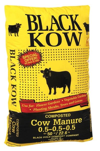 Black Kow Composted Cow Manure .5-.5-.5 45 lbs/1 cu ft, Size: 7 - 9 lb bag