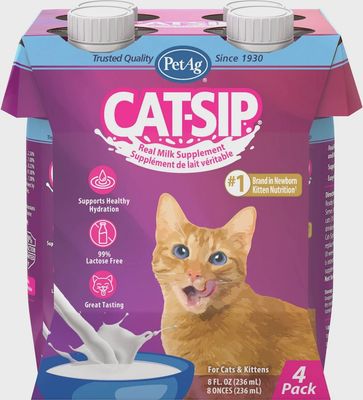 Pet-Ag Cat Sip Milk Supplement for Cat &amp; Kittens, 4 Pack