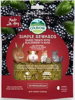 Oxbow Simple Treats BlackBerry &amp; Basil, 3 oz