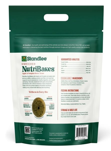 Standlee NutriBakes Apple &amp; Pumpkin Horse Treats, 5 lb bag
